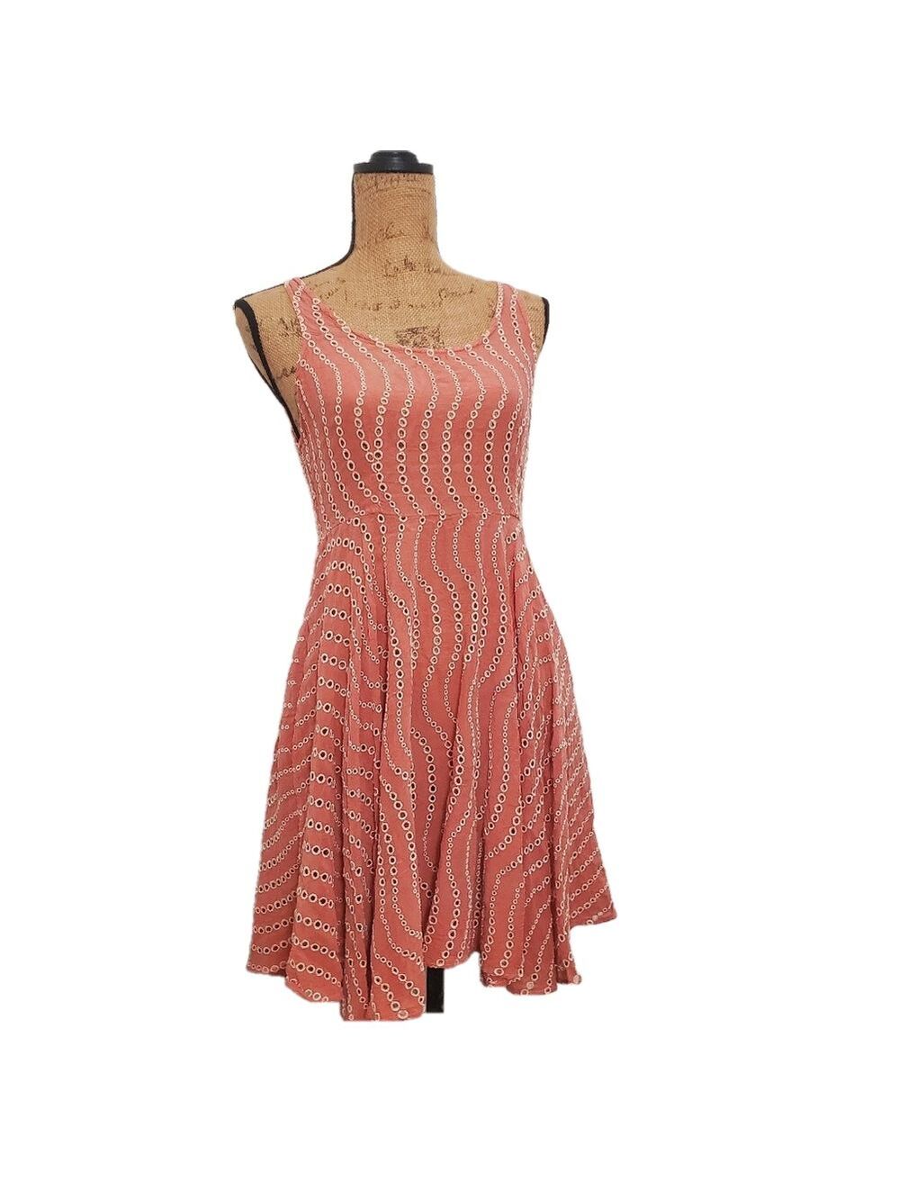Hot Knots Pink Blush Dress Women's Small Sleeveless Pocketed